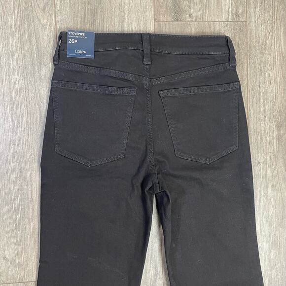 J Crew Stovepipe Straight Signature Stretch Crop Frayed Hem Jeans US Women's 26P - Picture 5 of 8
